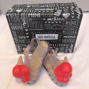 Mini Melissa Aranha Clear w/ Orange Ice Cream Cone